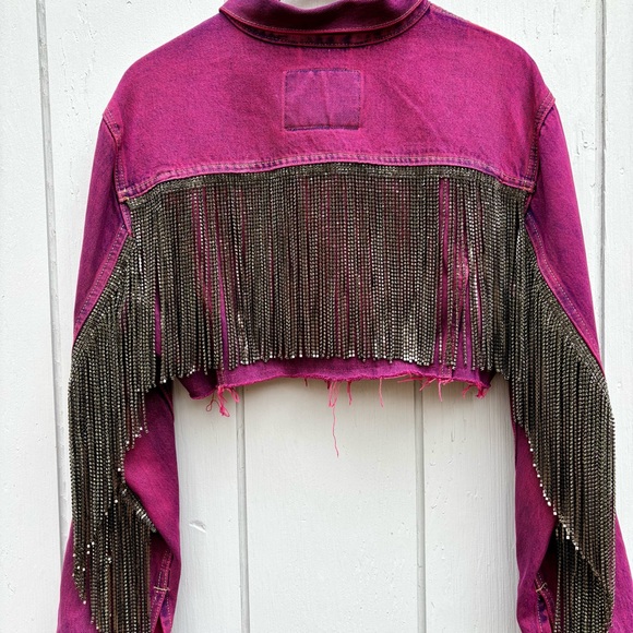 RARE Daniel Diamond Vintage Rhinestone Fringe Jacket - Picture 5 of 15